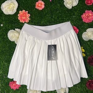 White Pleated Tennis Skirt
